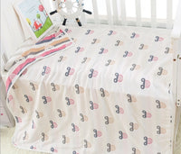 "Soft 110x110cm baby gauze towel blanket in breathable cotton"

