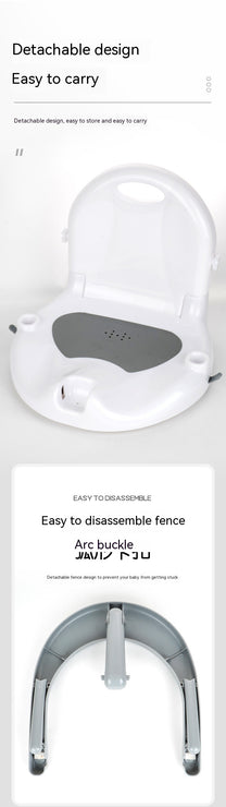 "Eco-friendly anti-dumping baby bath stool with non-slip base"


