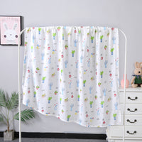 Soft double-layer gauze baby bath towel 110×120cm – absorbent and breathable towel for infants and toddlers.
