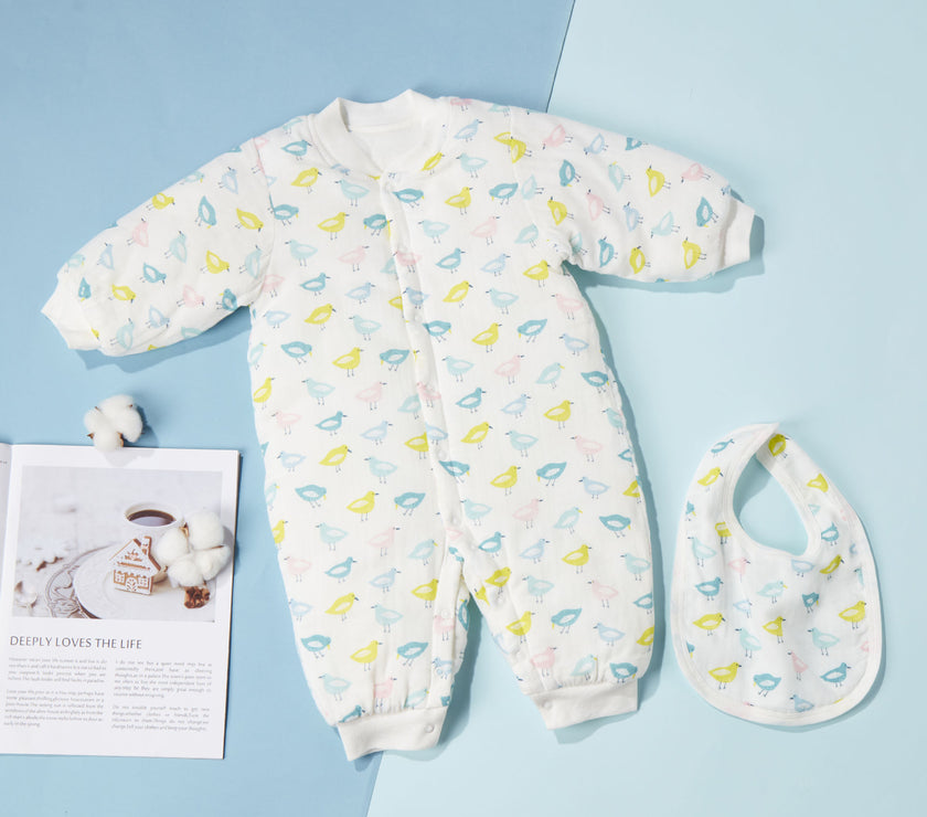 Cotton Yarn Cotton Baby Split Leg Onesies To Keep Warm