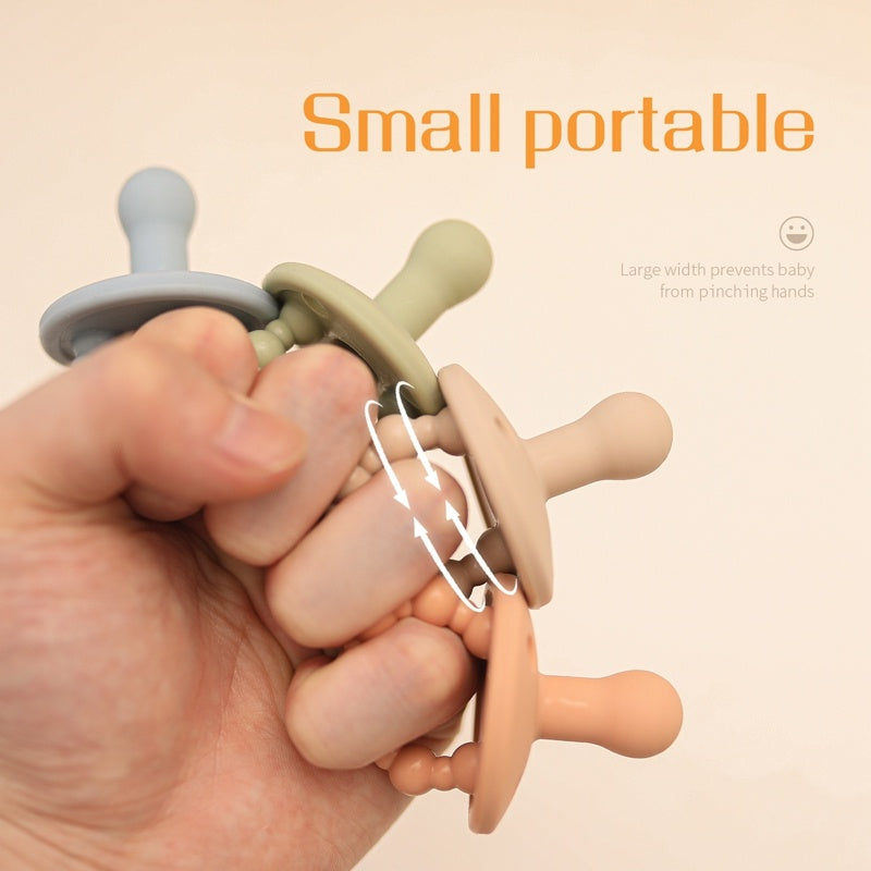 Food-grade silicone baby pacifier for newborn sleep – BPA-free, soft, and safe comfort for infants.
