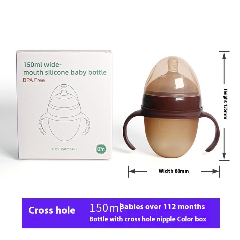 Simple And Portable Baby Weaning Tool Silicone Bottle