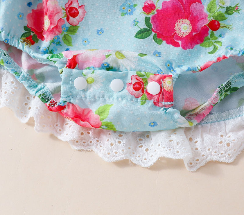 Baby Floral Romper Rompers Jumpsuit Skirt