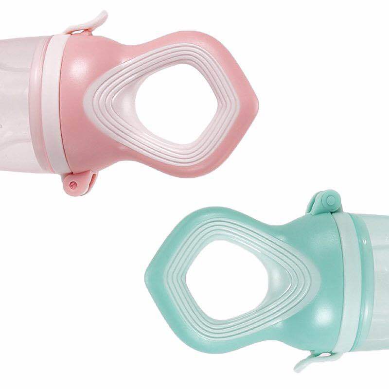 Baby food supplement feeder for newborns with soft silicone for feeding fruits and vegetables safely.
