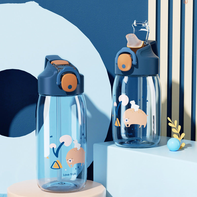 Cute Plastic Mico Straw Sippy Cup