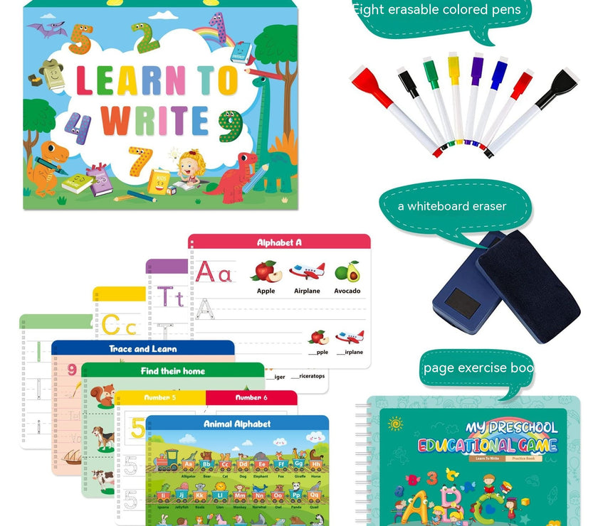Handwriting Practice Book Montessori Early Education Toys Exercise Book