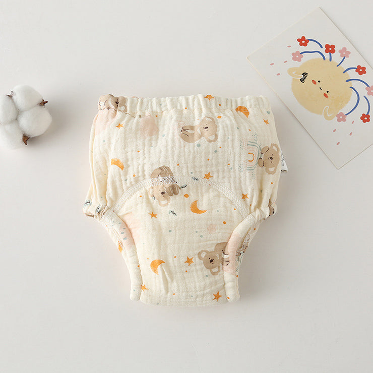 Gauze Cotton Baby's Ring Urine Training Training Pants Gauze Diaper Pants Waterproof Diaper Pure Cotton Diaper Pants