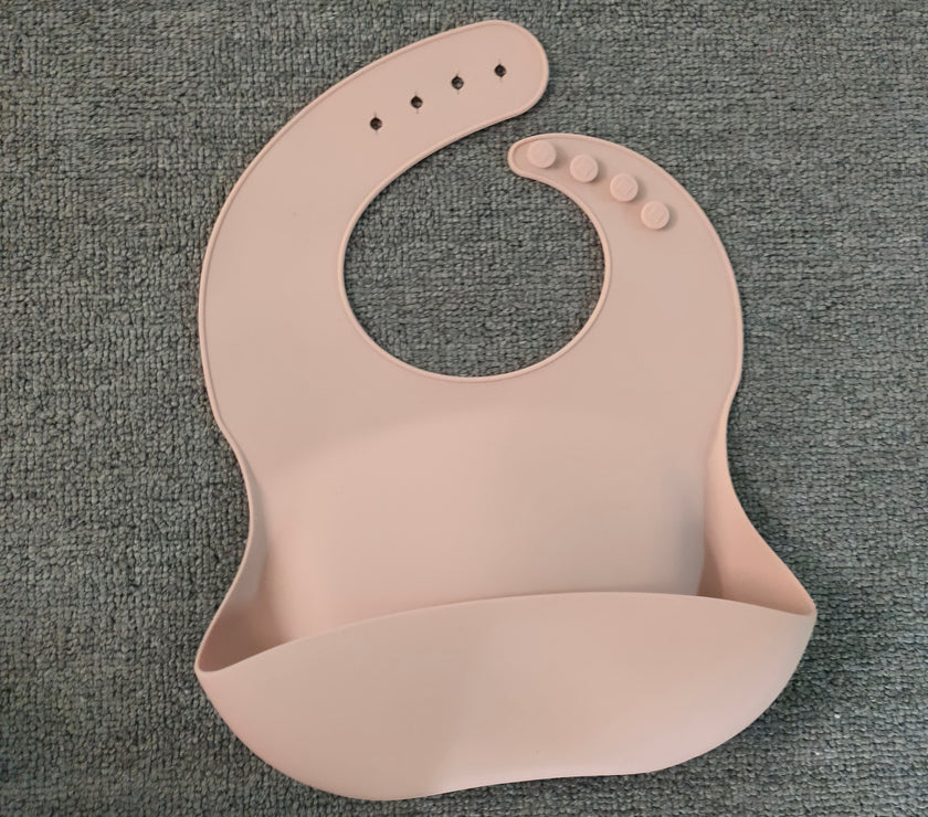 Soft Waterproof Silicone Baby Bib with Food Catcher, Baby Silicone Bib