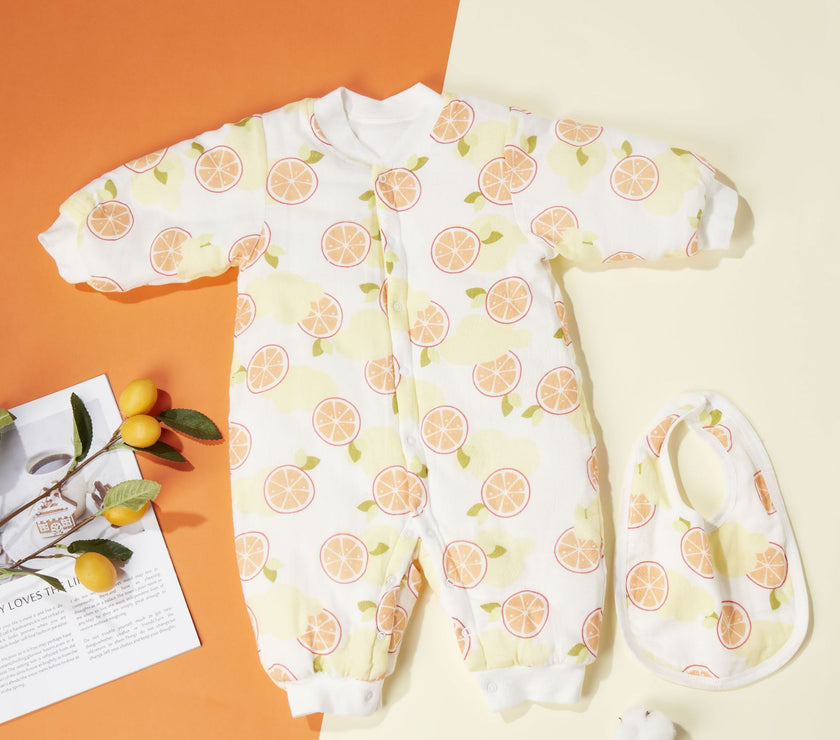 Cotton Yarn Cotton Baby Split Leg Onesies To Keep Warm