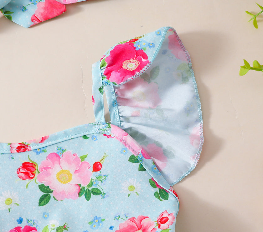 Baby Floral Romper Rompers Jumpsuit Skirt
