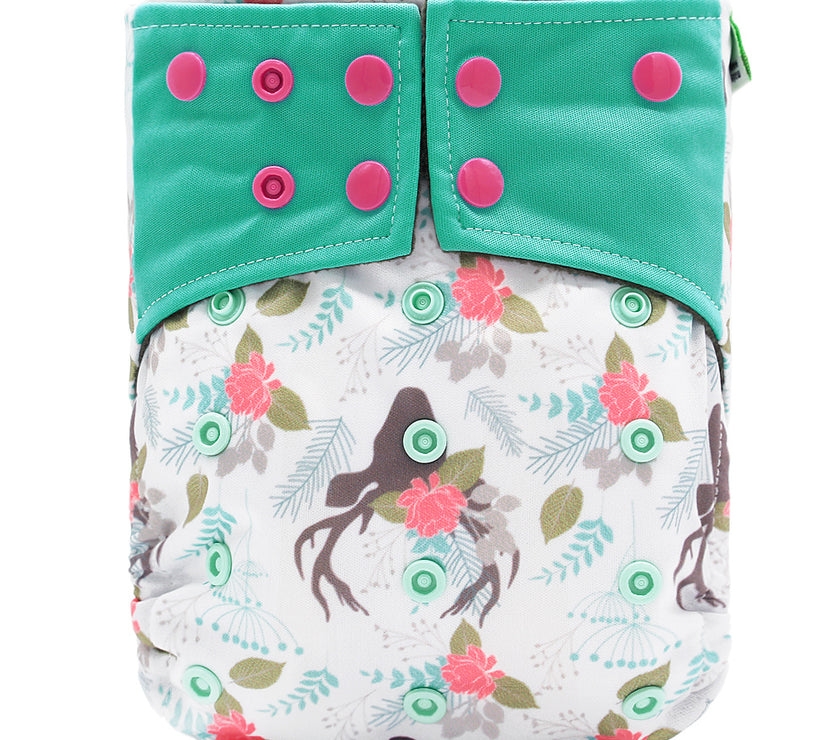 Baby washable leak-proof bamboo charcoal pocket cloth diapers