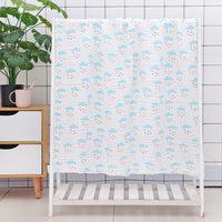 Pink flamingo print cotton baby bath towel with soft seersucker quilt, ideal for newborns and toddlers.