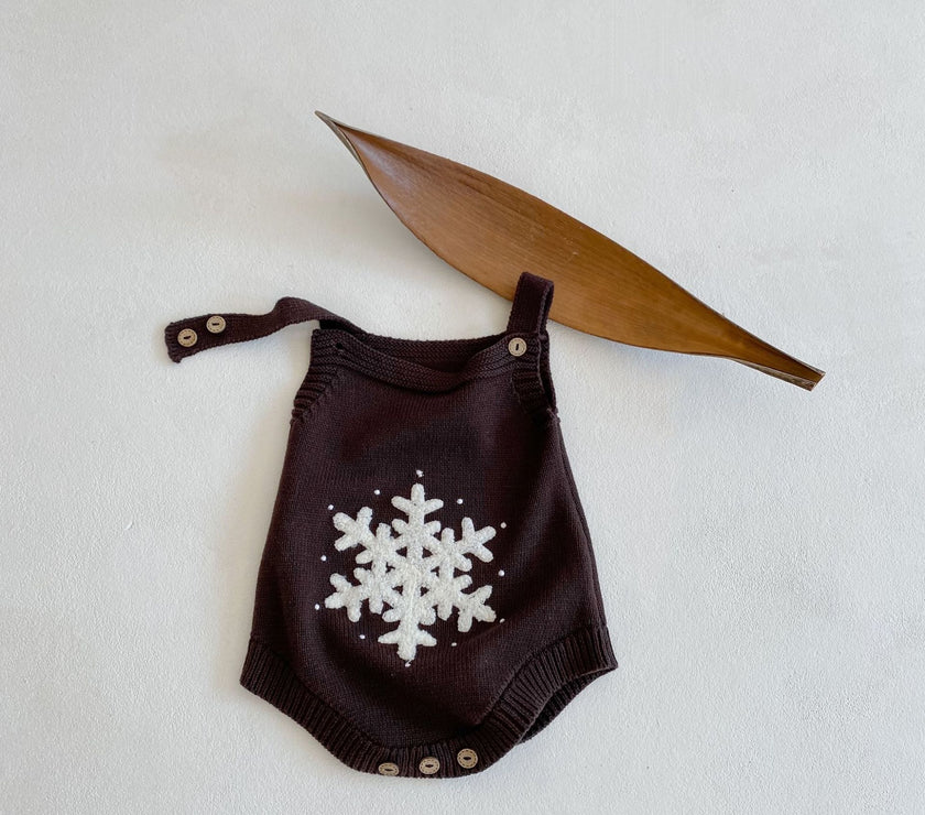 Knitted Bodysuit Wraps Fart Triangle Romper