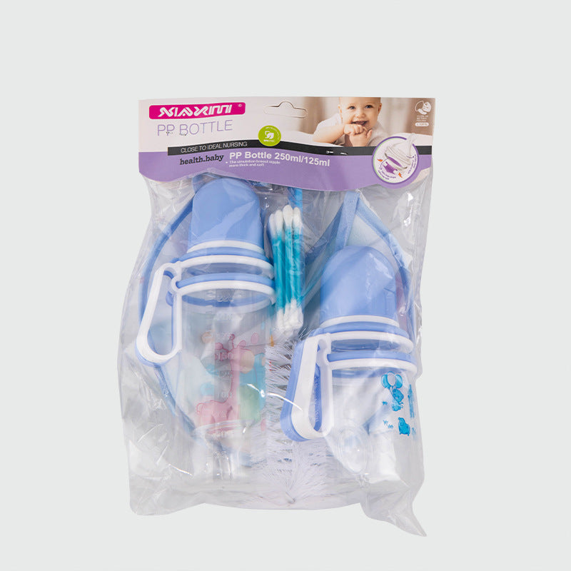 PP Five-piece 280mL Standard Mouth Baby Bottle Set