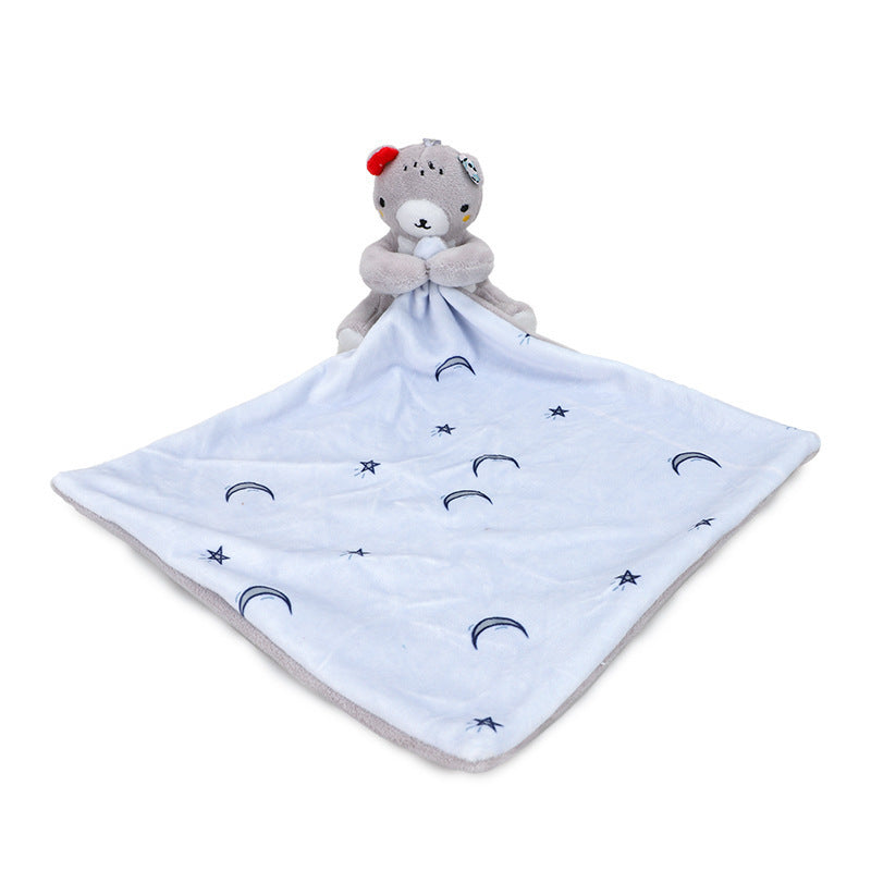 Baby saliva towel with sleep comfort doll