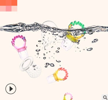 Doodle hazelnut bite bite pacifier food grade silicone food supplement baby fruit and vegetable music rattle