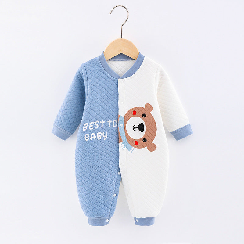Autumn and Winter Thickened Baby Warm Onesies