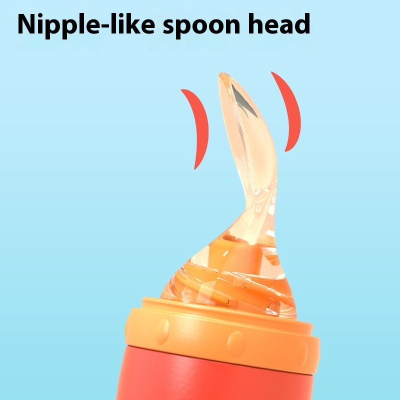 Silica Gel Sucker Rice Paste Bottle Nano Silver Baby