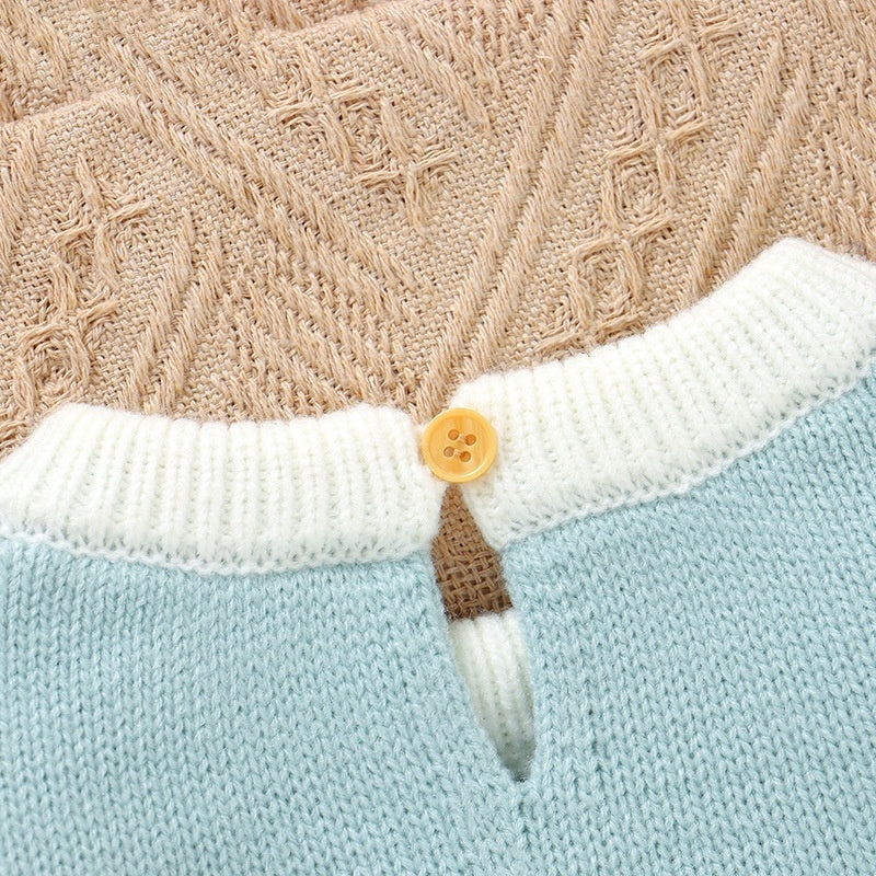 Infant Bunny Jacquard Triangle Rompers Romper