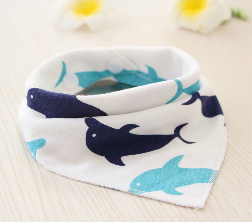 Baby Bibs Waterproof Triangle Cotton Cartoon Child Baberos Bandana Bibs Dribble Bibs Newborn Slabber Absorbent Cloth