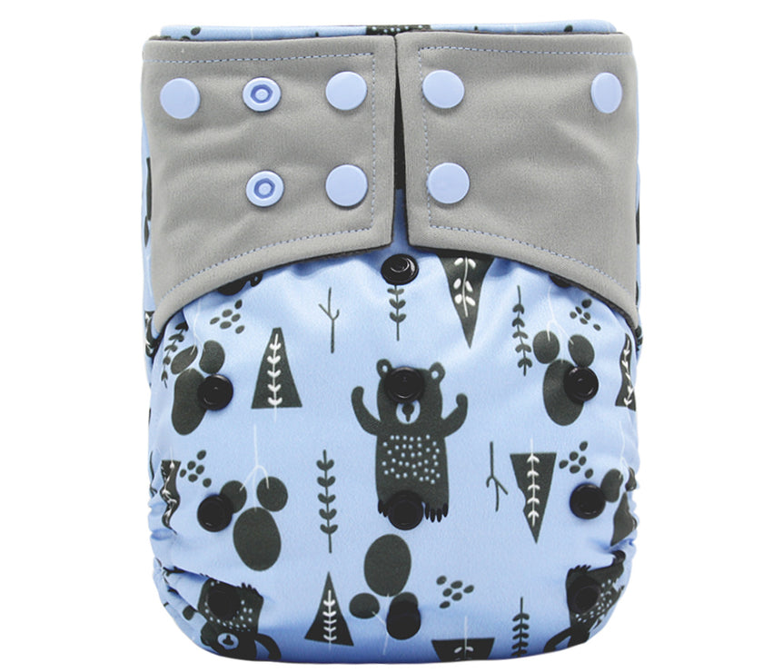 Baby washable leak-proof bamboo charcoal pocket cloth diapers