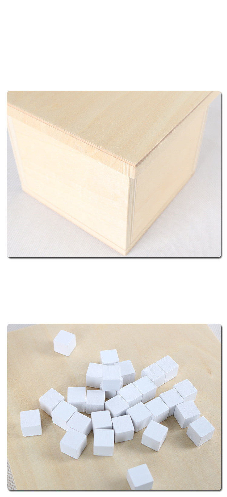 1000 Small Wooden Squares Montessori Children's Early Education Toys