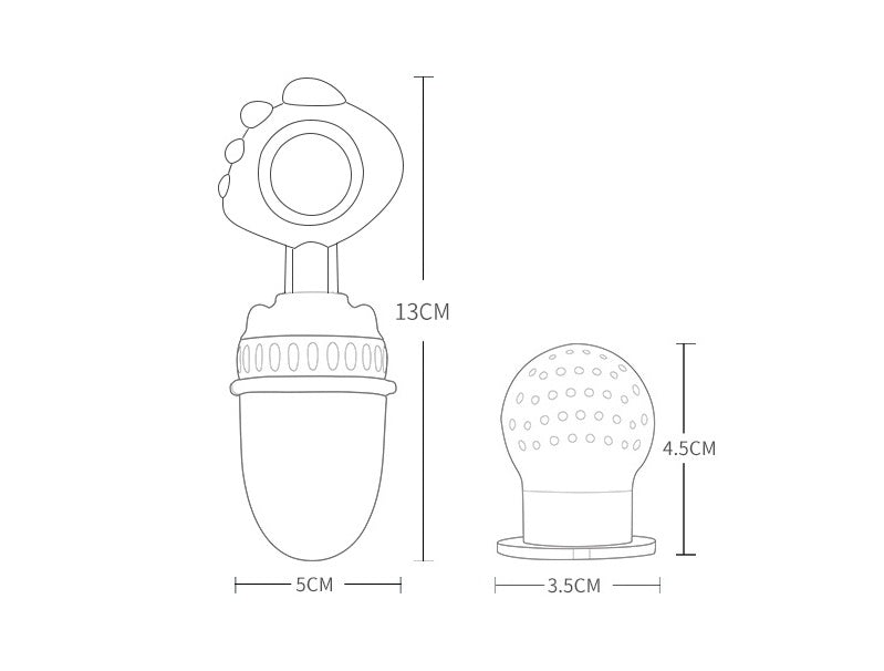 Baby molar teether rod made of safe food-grade silicone, ideal for teething pain relief and gum massage.
