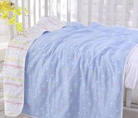 "Soft 110x110cm baby gauze towel blanket in breathable cotton"

