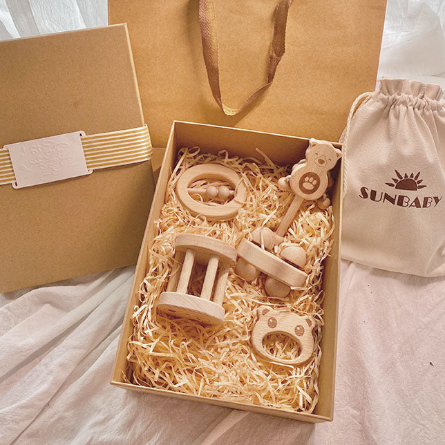 Baby Soothing Bear Hand Rattles Teething And Chewing