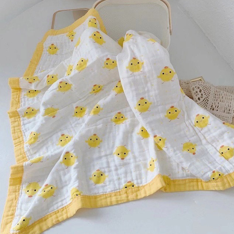 6-layer cotton baby gauze bath towel and blanket – soft, breathable, and perfect for newborns and toddlers.
