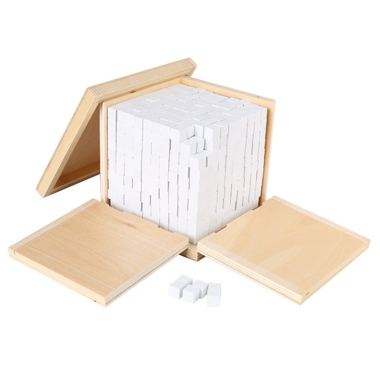 1000 Small Wooden Squares Montessori Children's Early Education Toys