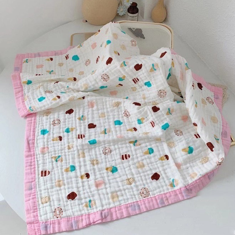 6-layer cotton baby gauze bath towel and blanket – soft, breathable, and perfect for newborns and toddlers.
