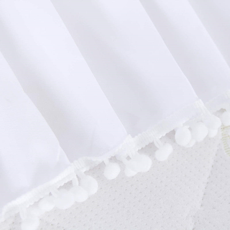 Pleated crib skirt