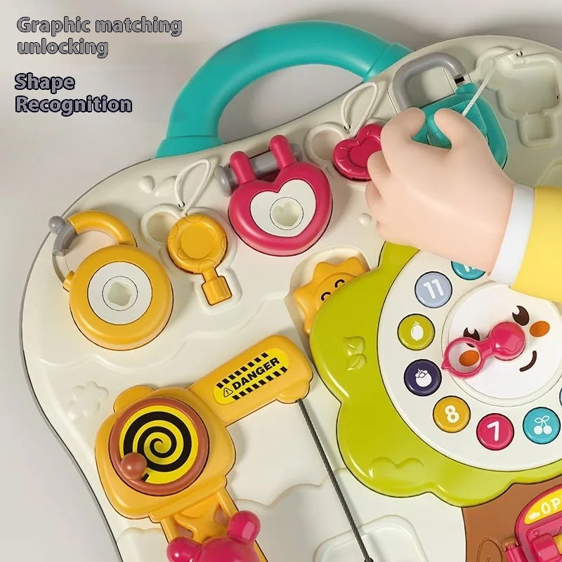 Puzzle Busy Board Infant Unlocking Toys Montessori Early Education