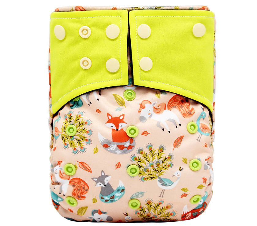 Baby washable leak-proof bamboo charcoal pocket cloth diapers