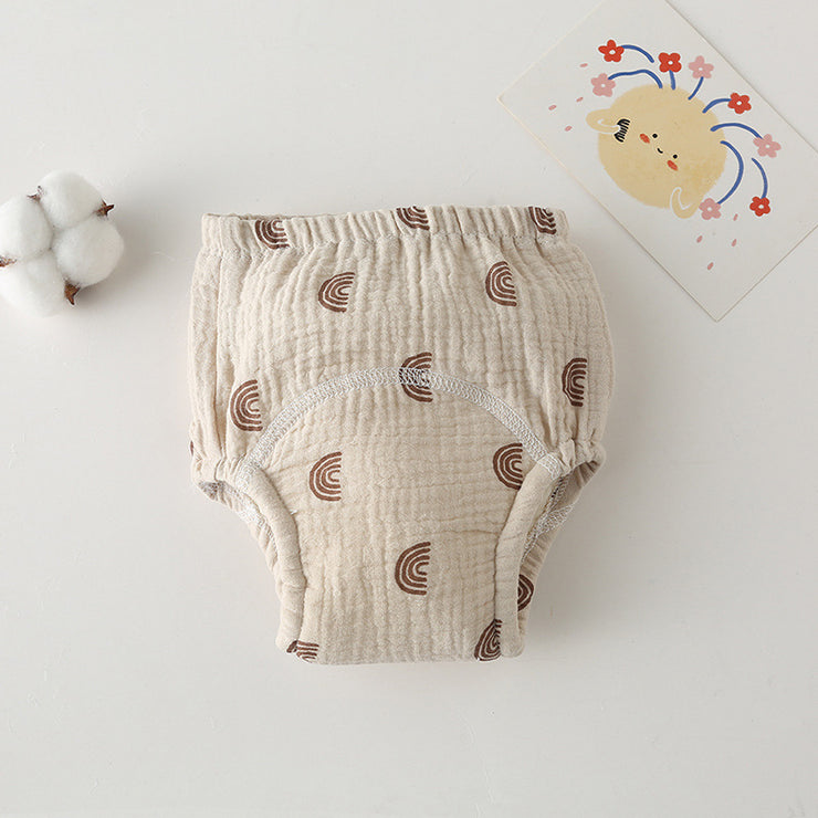 Gauze Cotton Baby's Ring Urine Training Training Pants Gauze Diaper Pants Waterproof Diaper Pure Cotton Diaper Pants