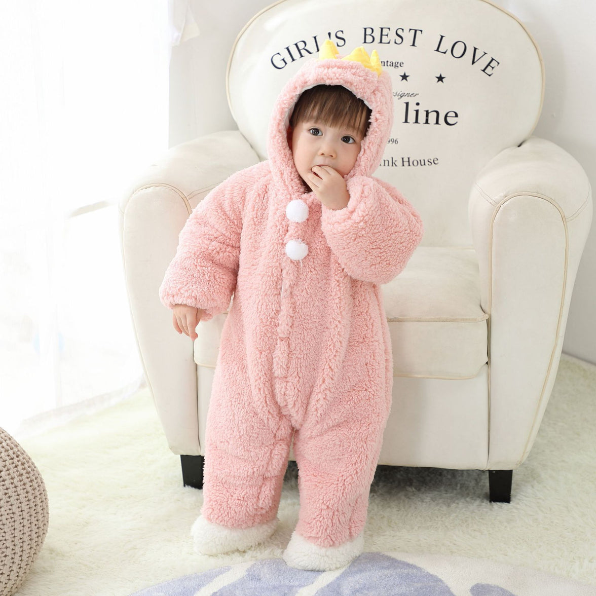 Simple And Cute Thick Warm Baby Onesies