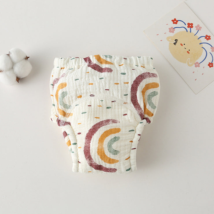 Gauze Cotton Baby's Ring Urine Training Training Pants Gauze Diaper Pants Waterproof Diaper Pure Cotton Diaper Pants
