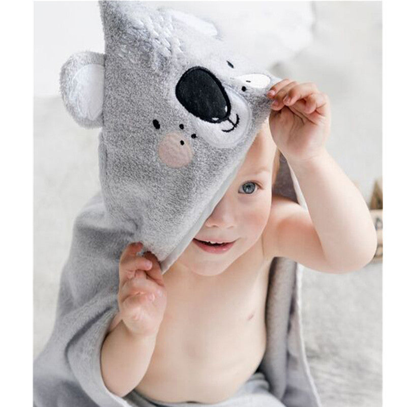 Baby Bath Towel With Dinosaur Cloak Large