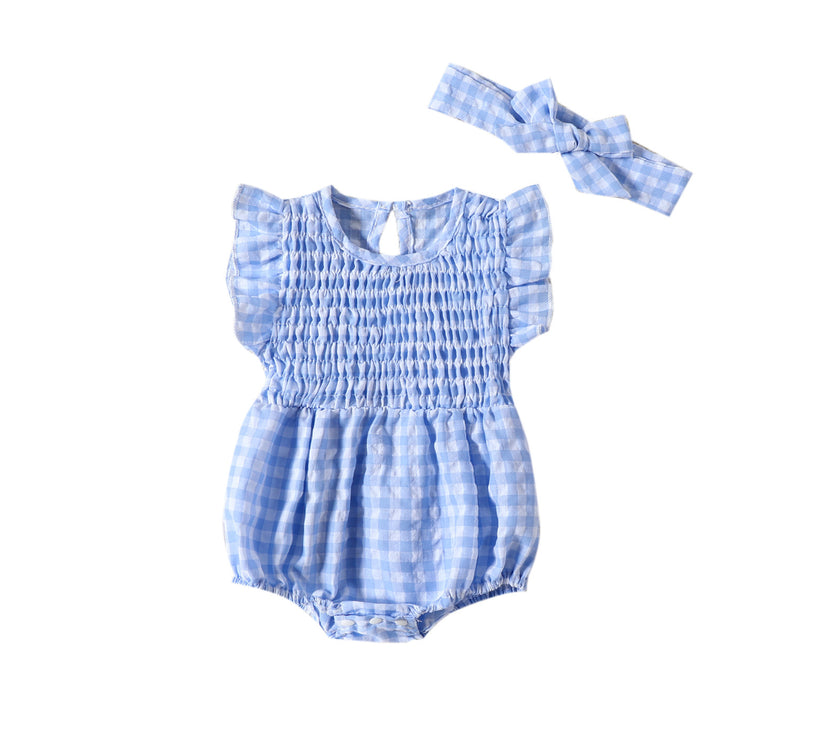 Baby Girl Solid Color Baby Sleeveless Triangle Rompers Romper