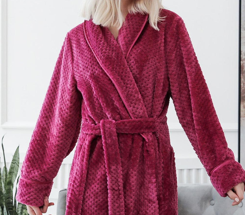 Winter Sleep Bath Robe Women Men Warm Fleece  Robes