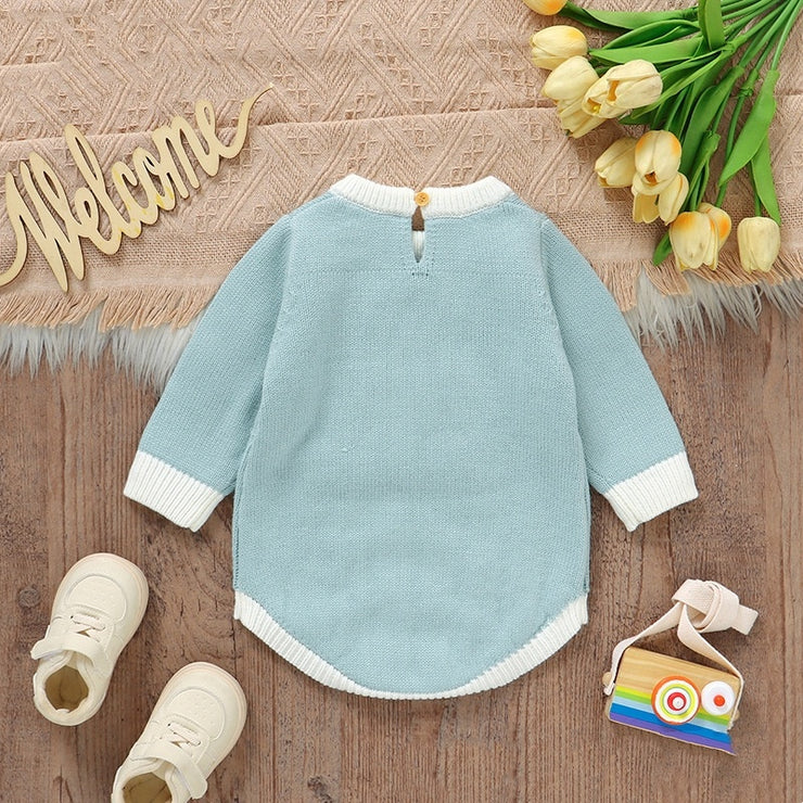 Infant Bunny Jacquard Triangle Rompers Romper