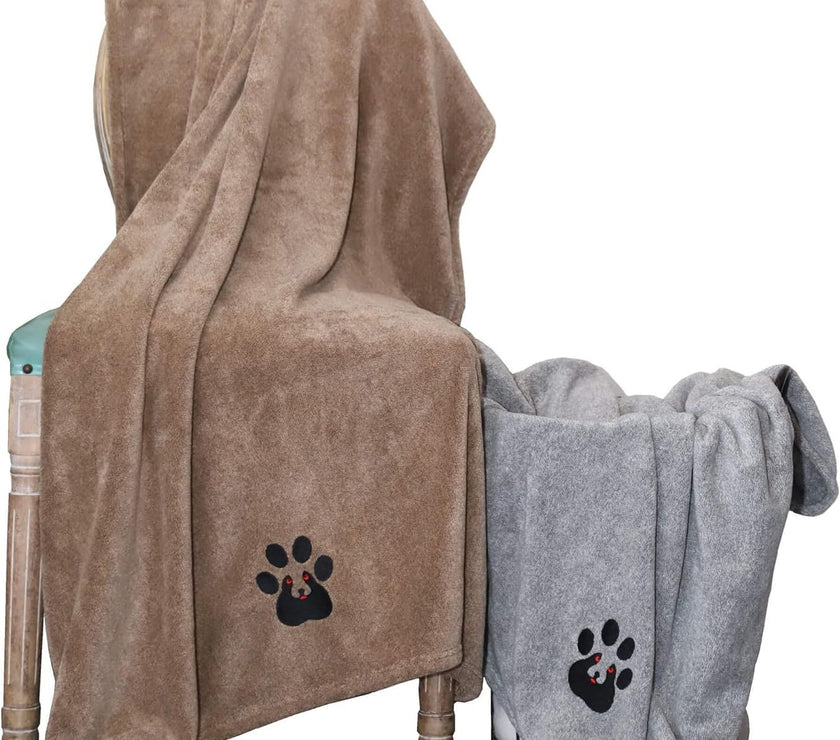 Super Absorbent Dog Bath Towels For Fast Drying - Soft Microfiber Towel For Dogs And Cats
