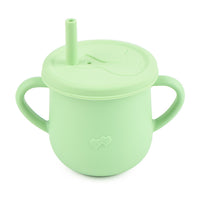 Children's Silicone Straw Drinking Cups Leakproof Baby Learning Drinking Cups Baby Training Straws Cups