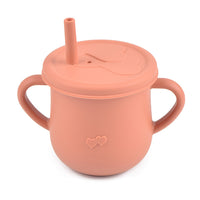 Children's Silicone Straw Drinking Cups Leakproof Baby Learning Drinking Cups Baby Training Straws Cups