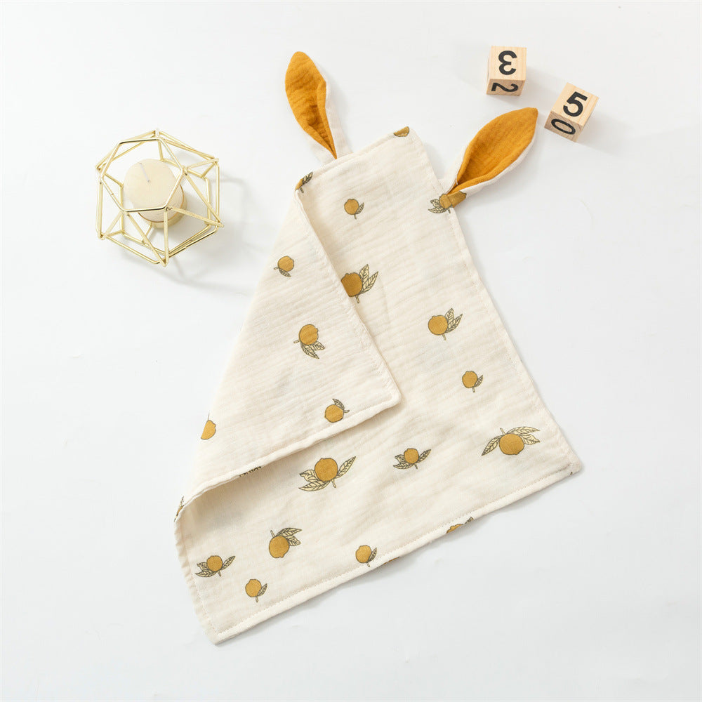 Baby Rabbit Ears Appeasing Towel Cotton Cloth To Sleep With Hug Blanket