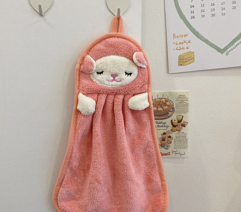 Towels Can Hang Coral Fleece Absorbent Towels To Wipe Face Bathroom Children
