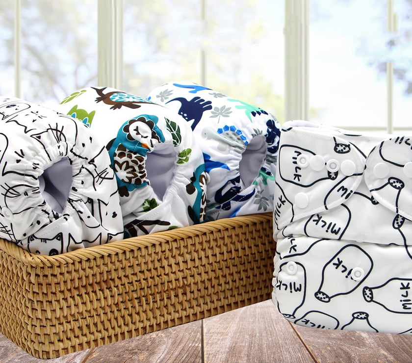 Cute Cartoon Printed Baby Cloth Diapers
