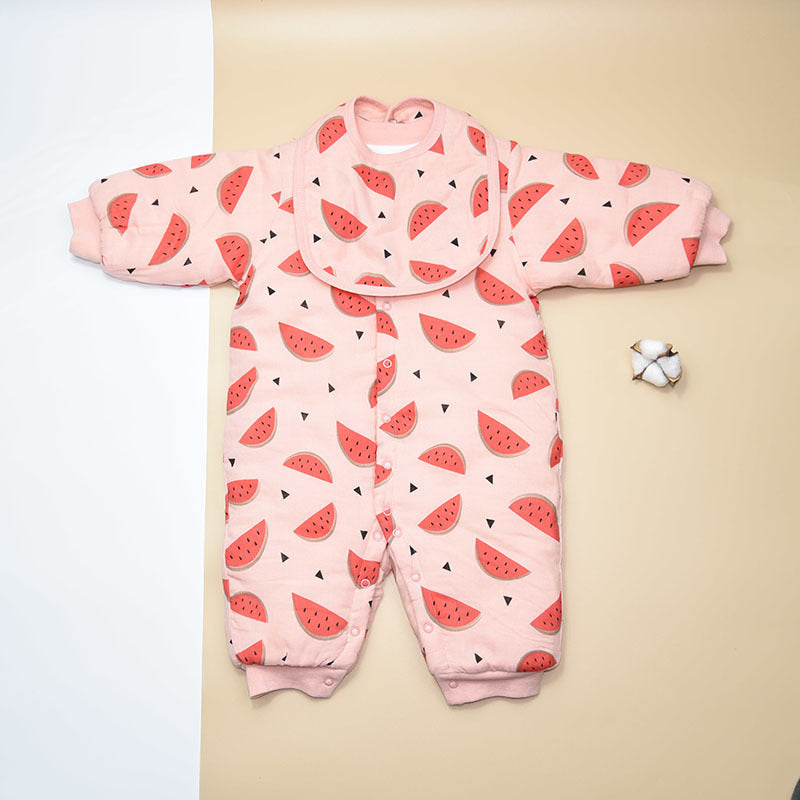 Cotton Yarn Cotton Baby Split Leg Onesies To Keep Warm