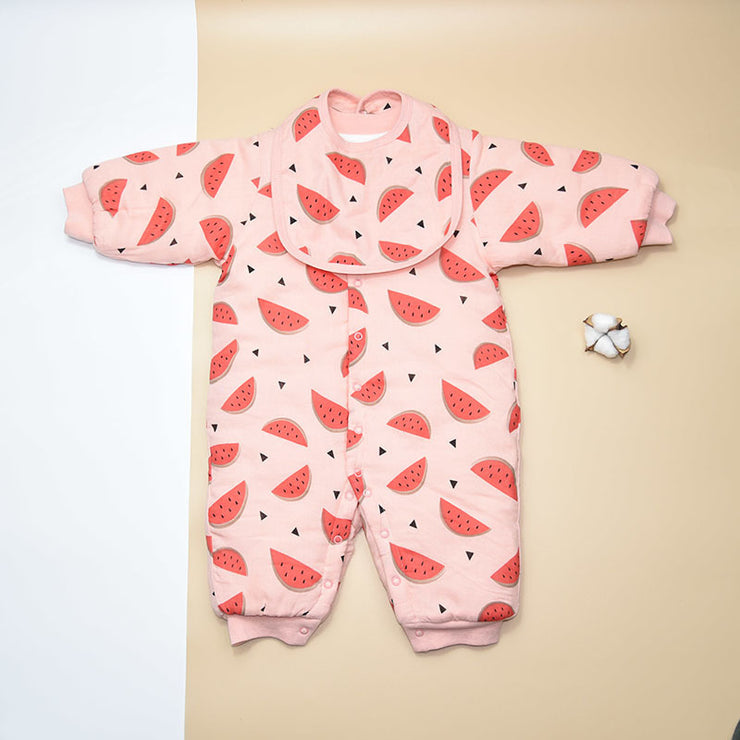 Cotton Yarn Cotton Baby Split Leg Onesies To Keep Warm